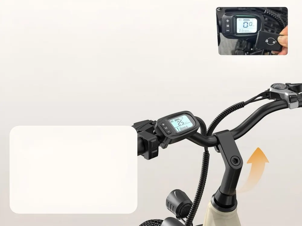 Colore beige elegante per la bici elettrica Aairsk SU7