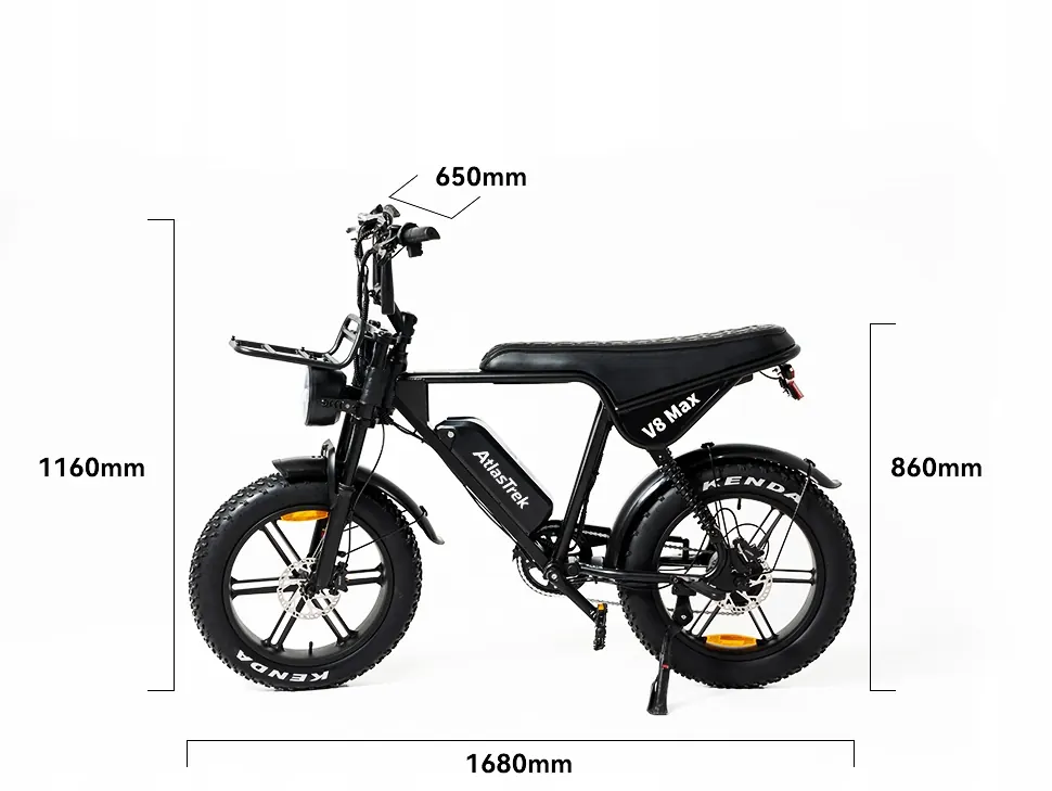 Bici elettrica Aairsk V8 Max 250W con batteria 15Ah e display LCD