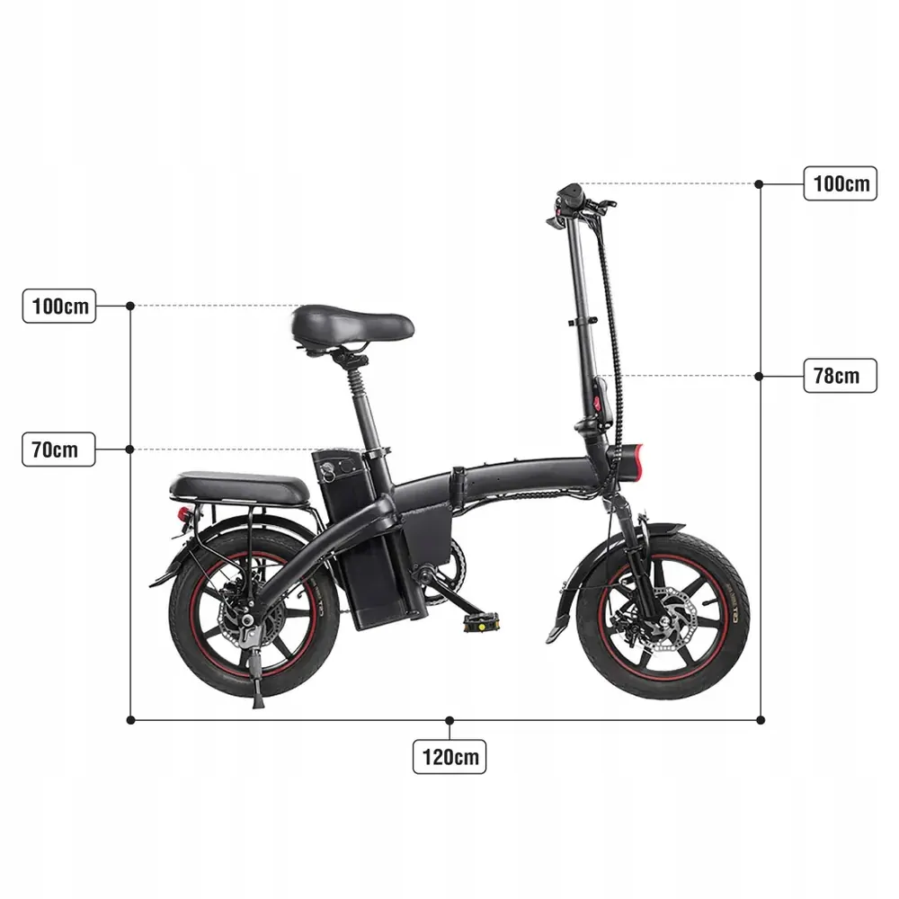 DYU A5 Bici Elettrica Pieghevole Città image 14