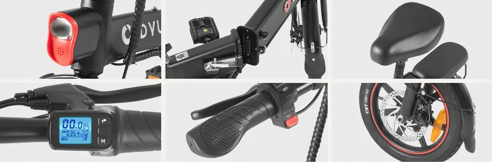 Bici elettrica DYU A5 con telaio 14 pollici pieghevole