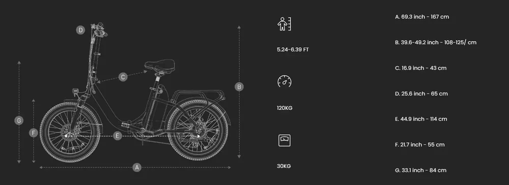 DYU C9 Bici Elettrica Pieghevole image 13