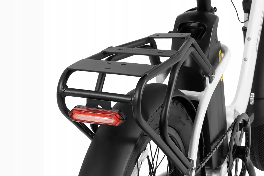 Bici elettrica DYU C9 in colore verde, pieghevole e potente