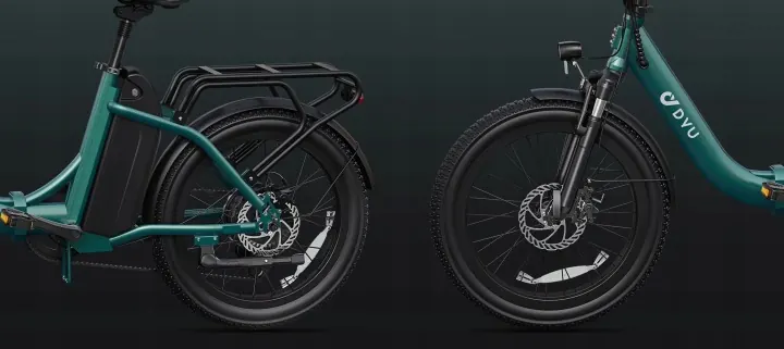 Bici elettrica pieghevole DYU C9 con telaio taglia M