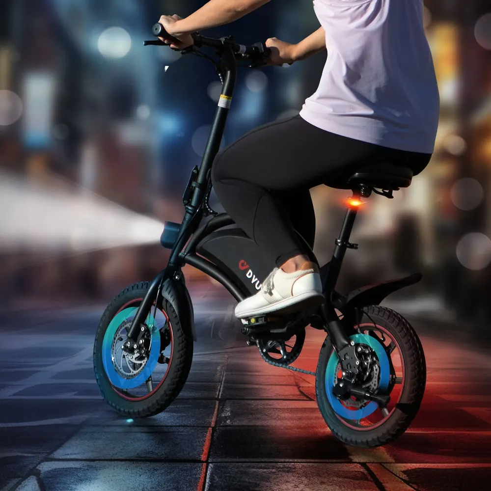 Motore da 250 W sulla bici elettrica pieghevole DYU D3F.