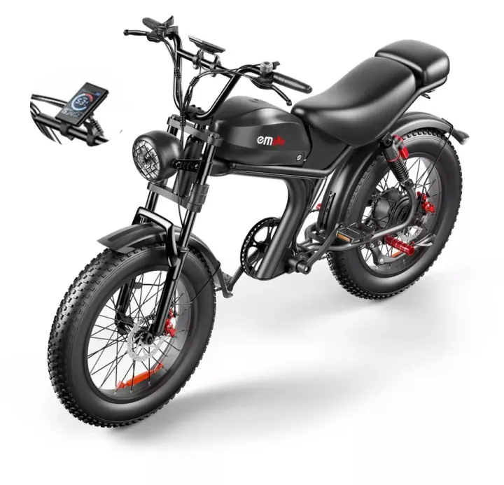EMOKO C93 bici elettrica 1000W con grasse gomme tassellate su strada sterrata