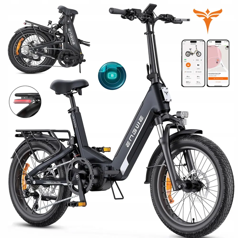 ENGWE L20 3.0 Pro vista laterale con batteria 15Ah e motore 100Nm