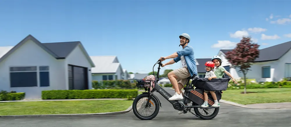 Bici elettrica ENGWE LE20 doppia batteria 48V38,4Ah vista laterale