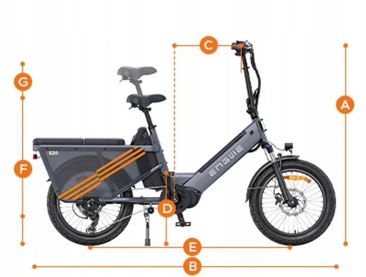 Freno a disco meccanico su bici elettrica ENGWE LE20 250W