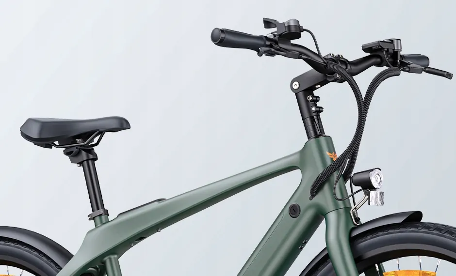 Bici elettrica ENGWE MapFour N1 AIR ST verde adatta a ragazze
