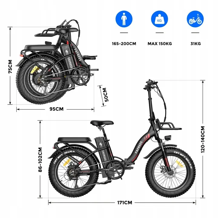 FAFREES F20 MAX Bici Elettrica Pieghevole image 15