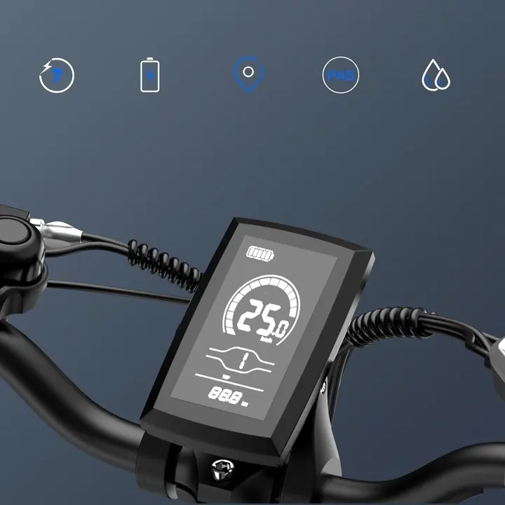 Logo Fafrees sulla bici elettrica F20 MAX con motore 250W Shimano