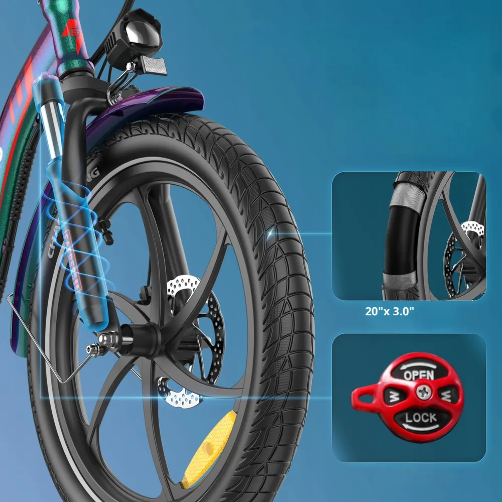 FAFREES F20+ Pro Bici Elettrica Pieghevole image 5