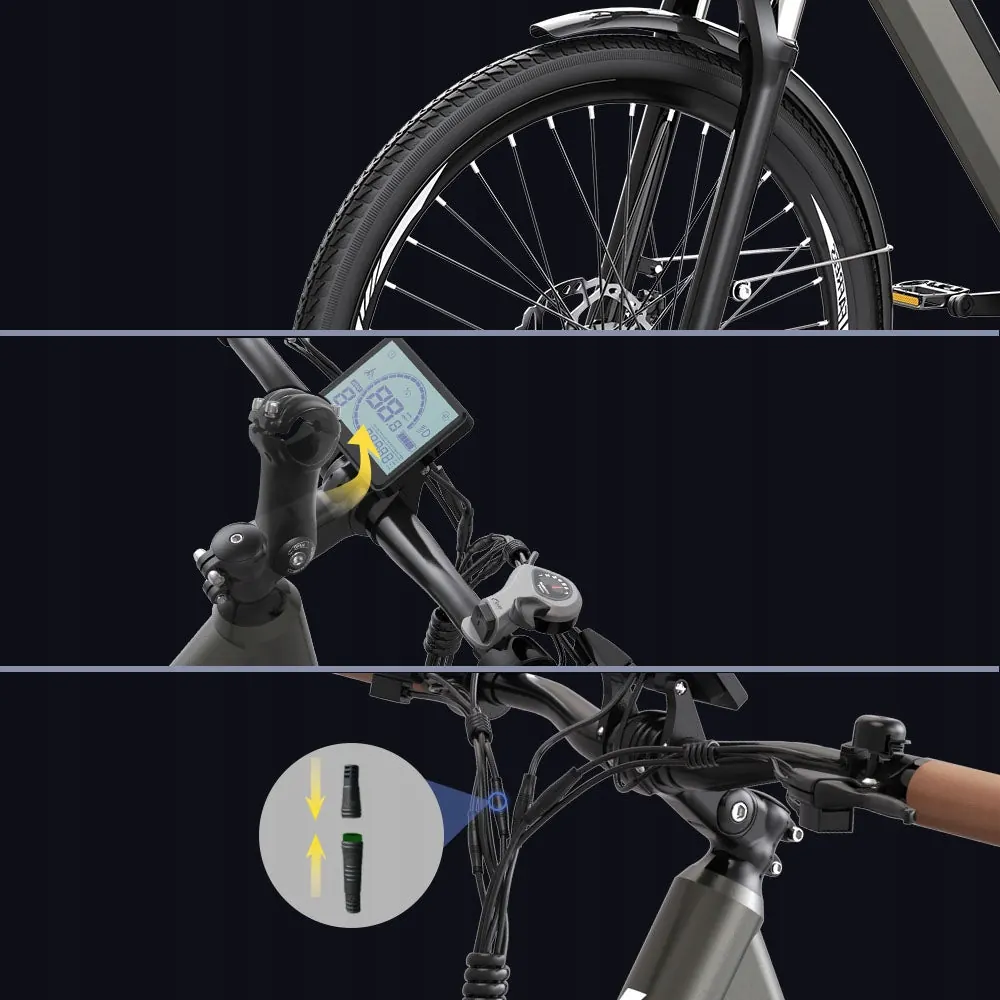 Fafrees F26 Pro motore 250W bici elettrica verde