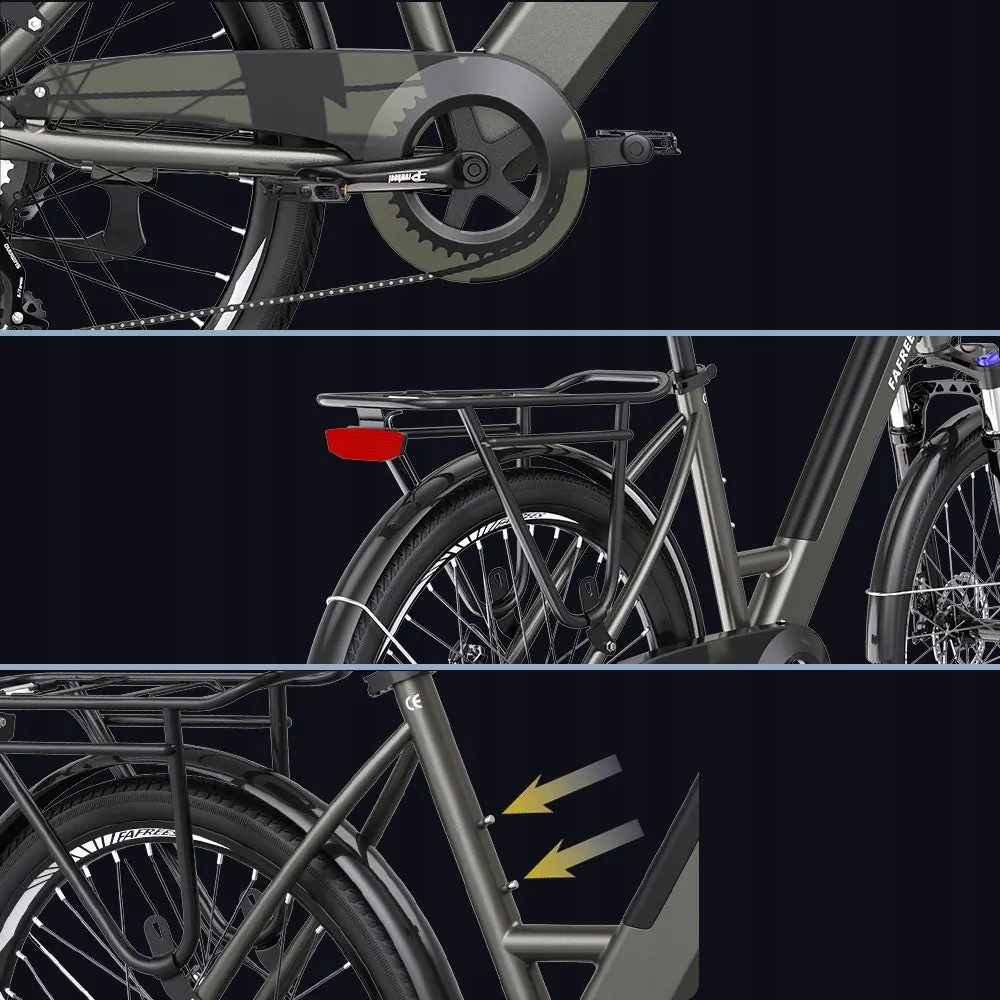 Fafrees F26 Pro telaio in alluminio bici elettrica verde