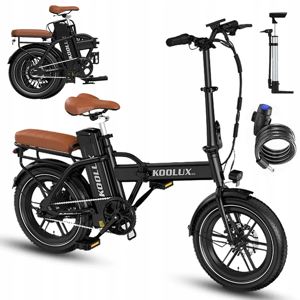 Bici elettrica pieghevole KOOLUX X10 con motore 350W e ruote da 16 pollici