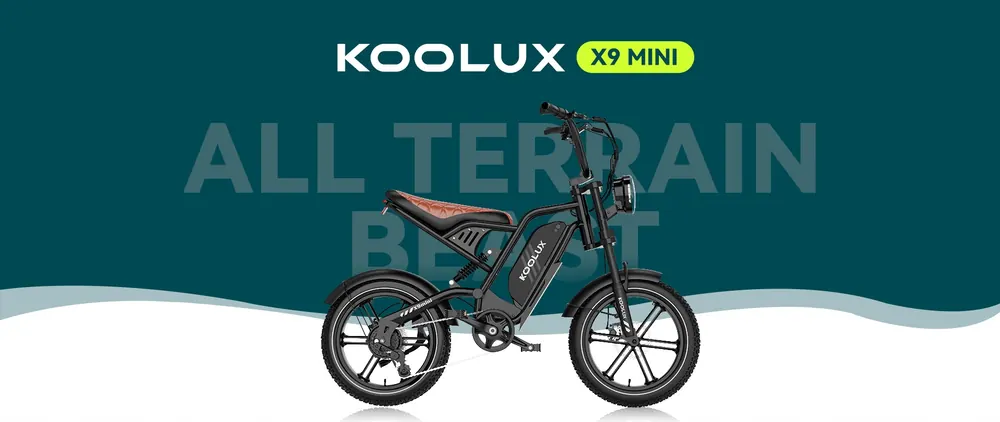 Bici elettrica Koolux X9 Mini con ruote 16x4.0 pollici per adulti