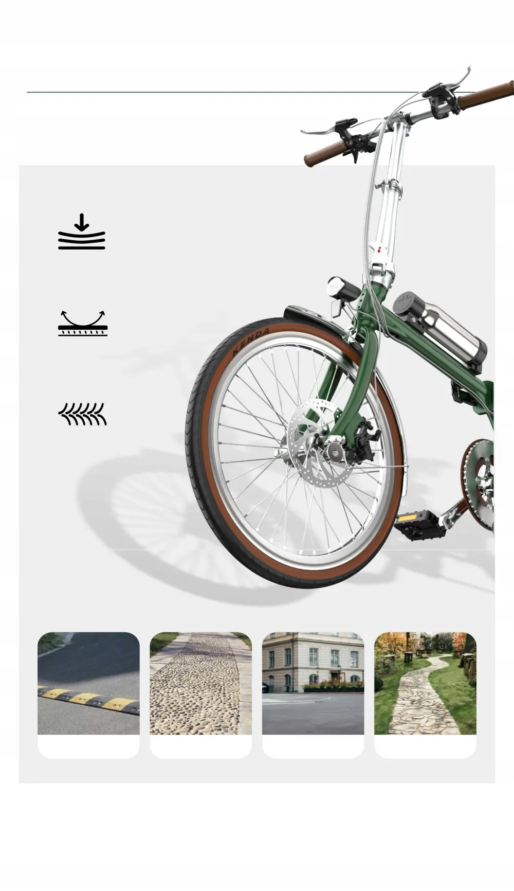 Bici elettrica ONESPORT OT02 PRO 250W in colore verde brillante