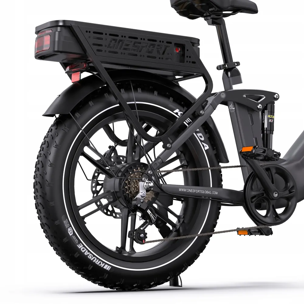 Bici elettrica Onesport OT08 PRO adatta a utenti da 160 a 200 cm di altezza.