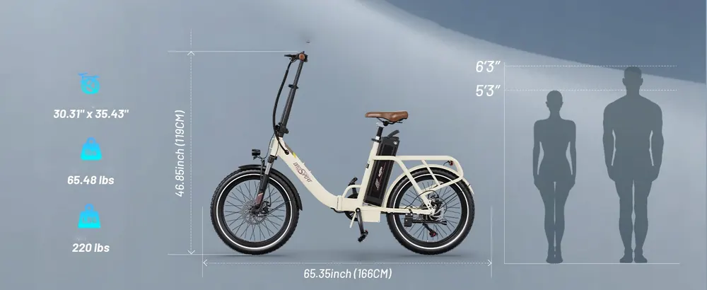 Motore 250W della bici elettrica pieghevole ONESPOT OT16-2