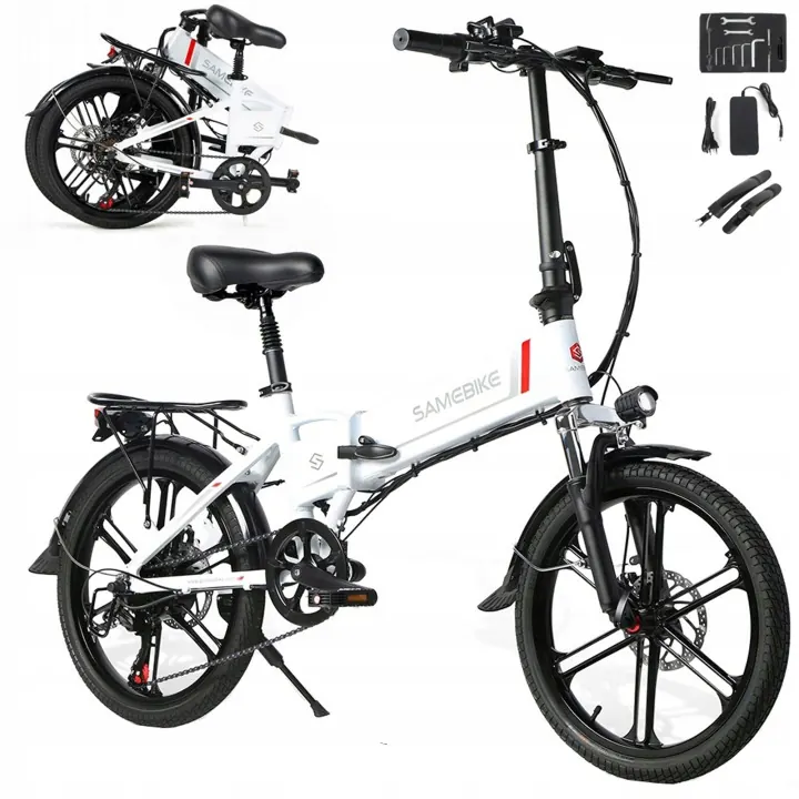 Dettaglio telaio pieghevole SAMEBIKE 20LVXD30-II con motore 80KM