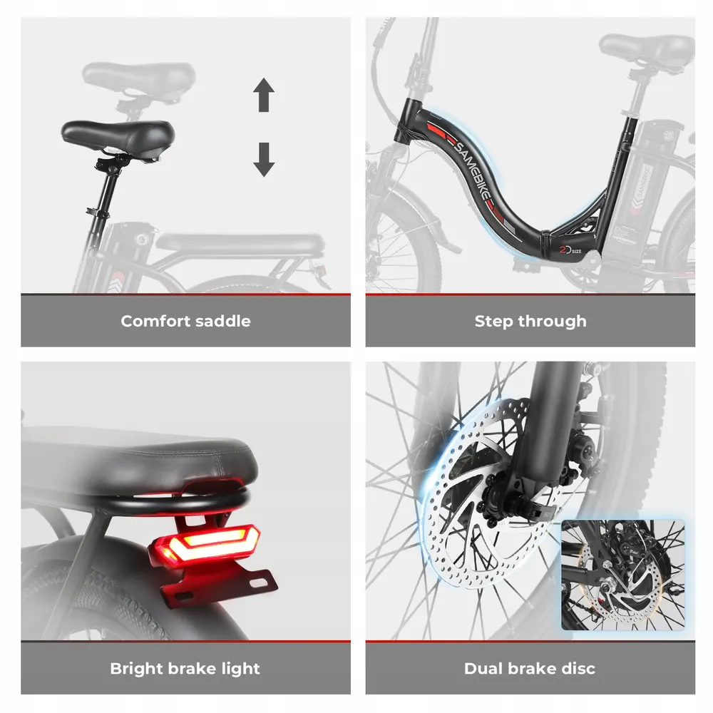 SAMEBIKE CY20 Bici Elettrica Pieghevole image 13