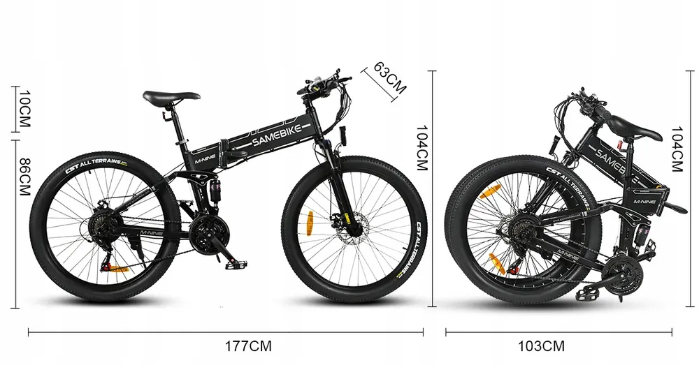 SAMEBIKE LO26-II-FT-YD Bici Elettrica Pieghevole image 13