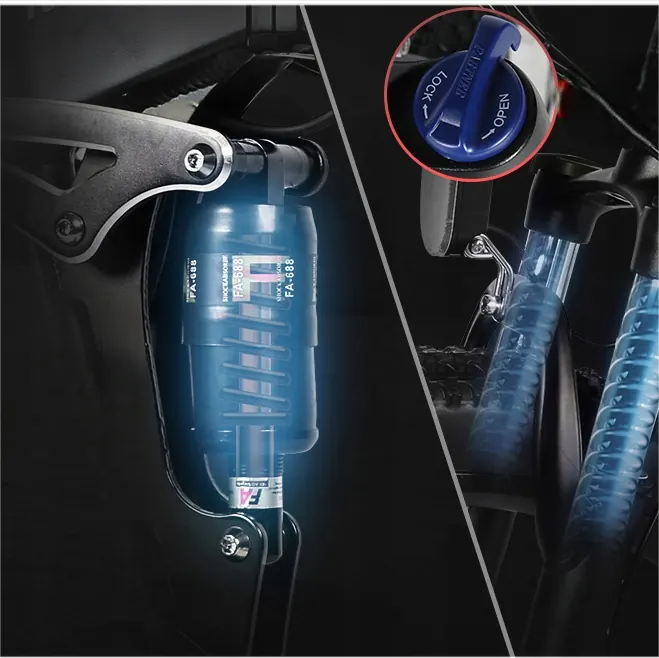 Telaio in alluminio leggero e resistente della bici elettrica SAMEBIKE LO26-II-FT-YD.