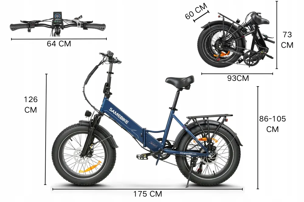 SAMEBIKE LOTDM200-II in confezione originale, pronta per l'uso