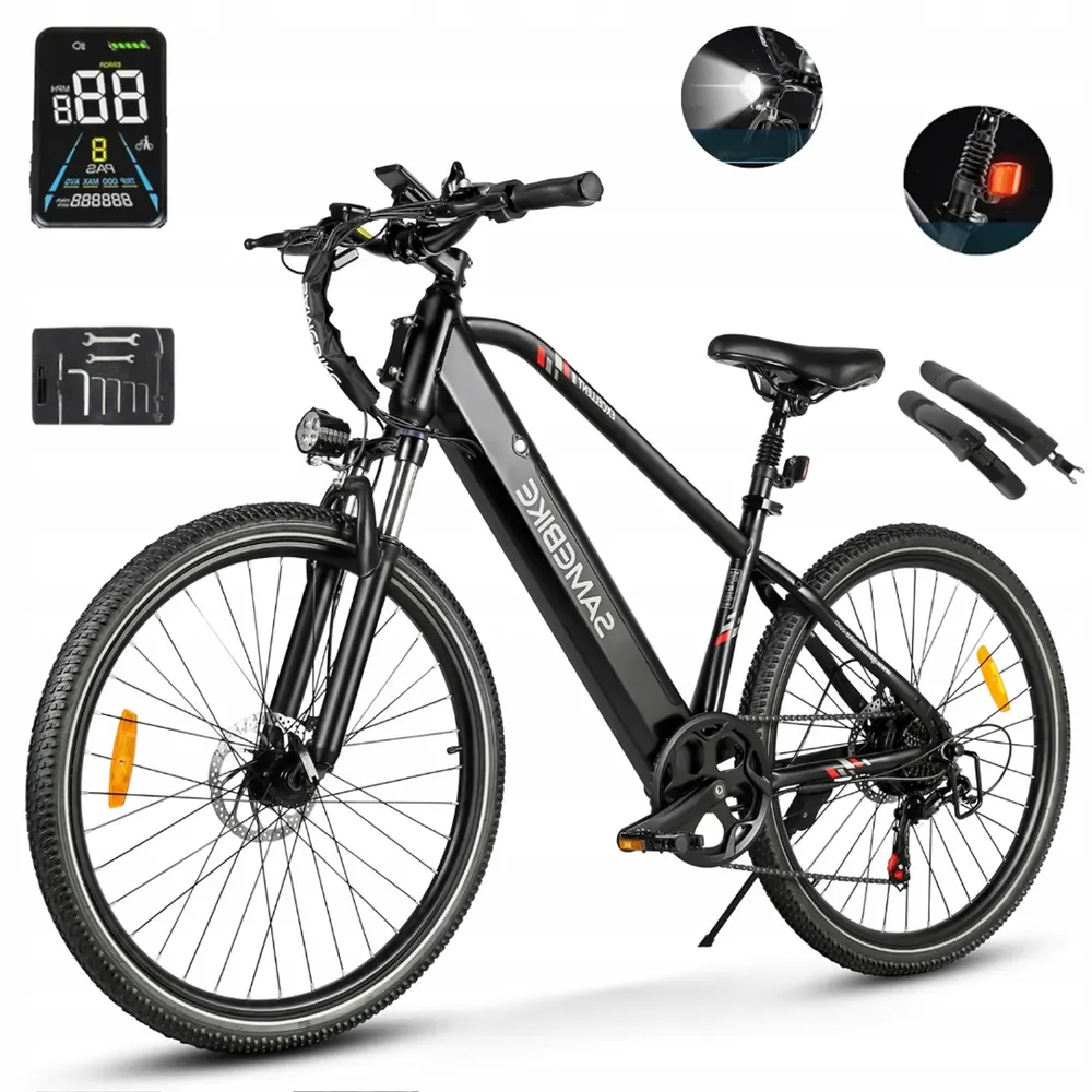 Sospensione anteriore e posteriore della bici elettrica SAMEBIKE RS-A01 MEN1.0 500W