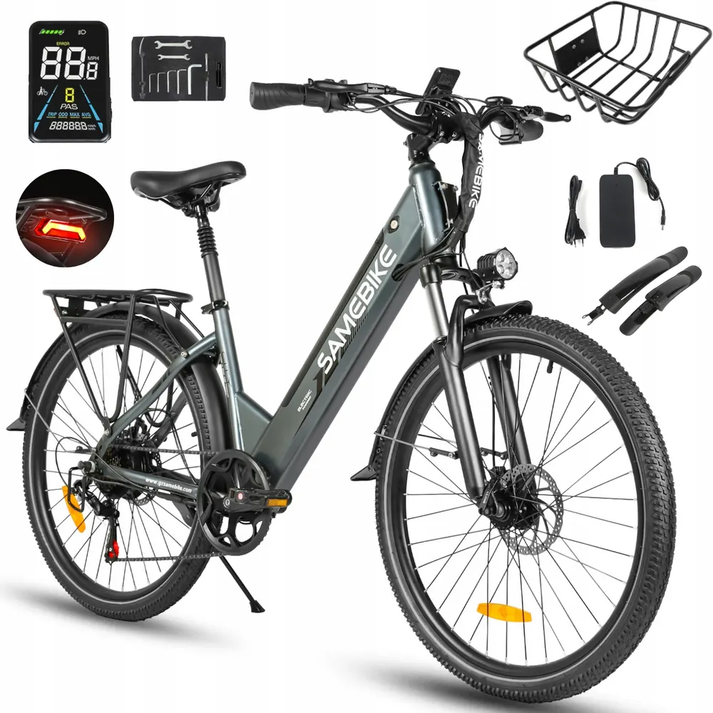 Vista laterale della SAMEBIKE RS-A01 Pro con batteria 36V15Ah