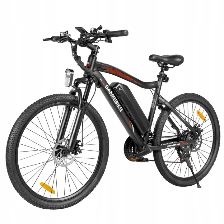 Vista laterale della bici elettrica Samebike SY26-II con motore 500W e ruote MTB 26 pollici