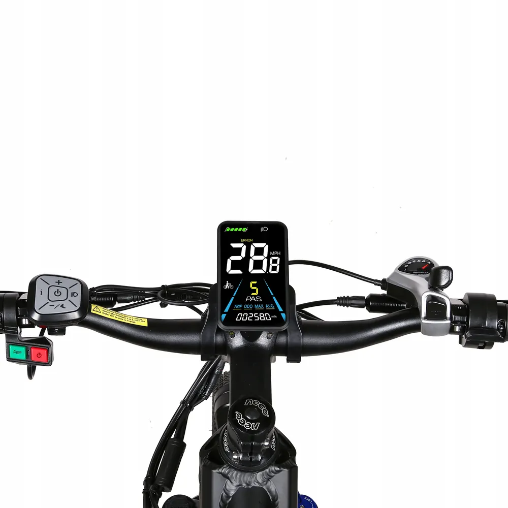 Bici elettrica Samebike XD26-II in colore nero opaco.