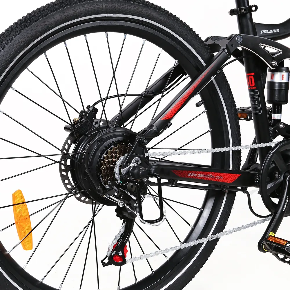 Ruote da 26 pollici della Samebike XD26-II con freni idraulici.
