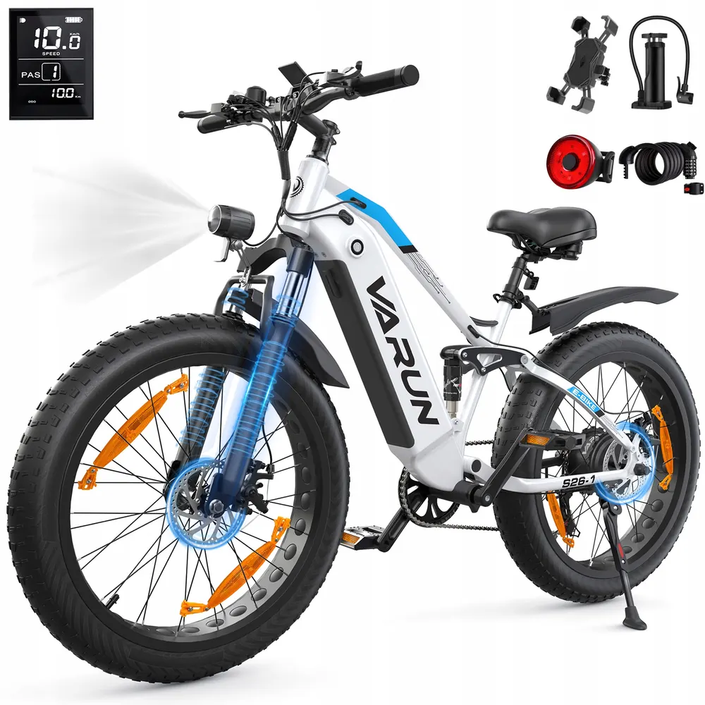 E-bike VARUN 26X4.0 con motore 250W e autonomia 150 km