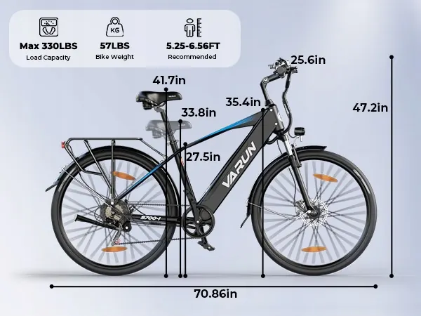 VARUN S700-1 Bici Elettrica Urbana image 14