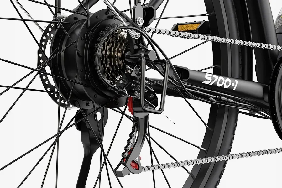 Bicicletta elettrica Varun S700-1 bianca con batteria integrata nel telaio