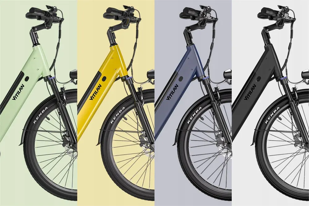 VITILAN L5 e-bike verde con batteria Samsung 48V15Ah e motore 960W