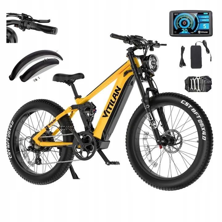 VITILAN T7 PRO 1600W bici elettrica con freni idraulici e ruote 26x4