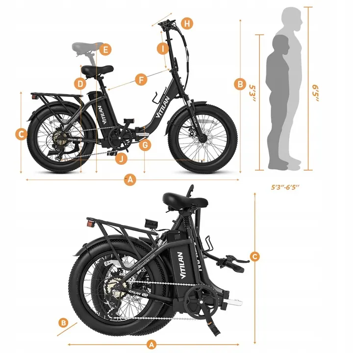 Sospensione anteriore della bici elettrica VITILAN U3 per comfort urbano