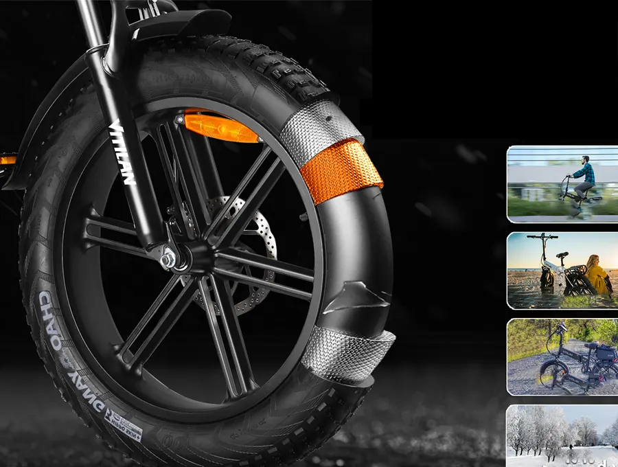 Telaio in alluminio della bici elettrica pieghevole VITILAN V3 2.0 1200W